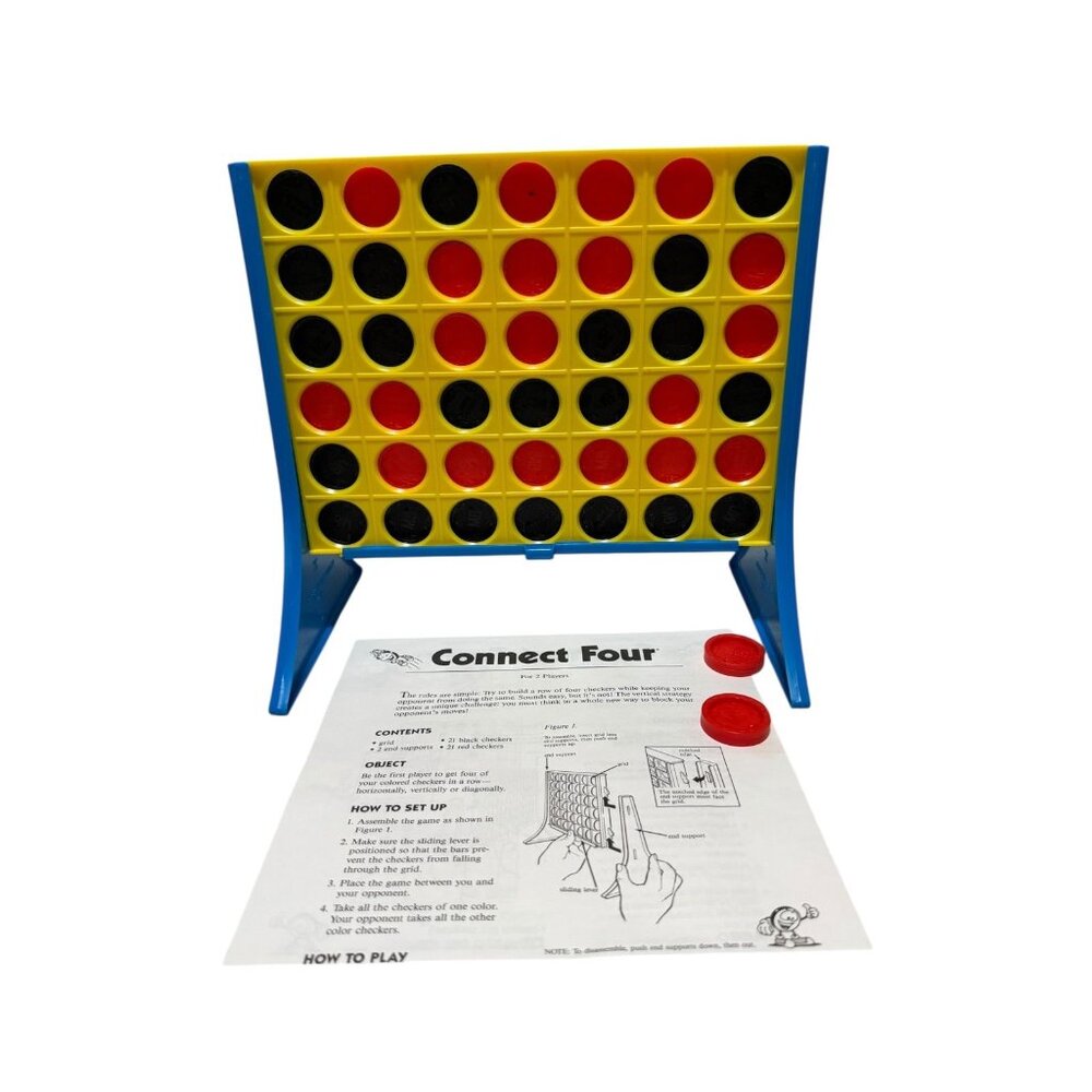 Connect Four 1998 Vintage Vertical Checkers Game Complete - Picture 5 of 7